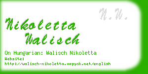 nikoletta walisch business card